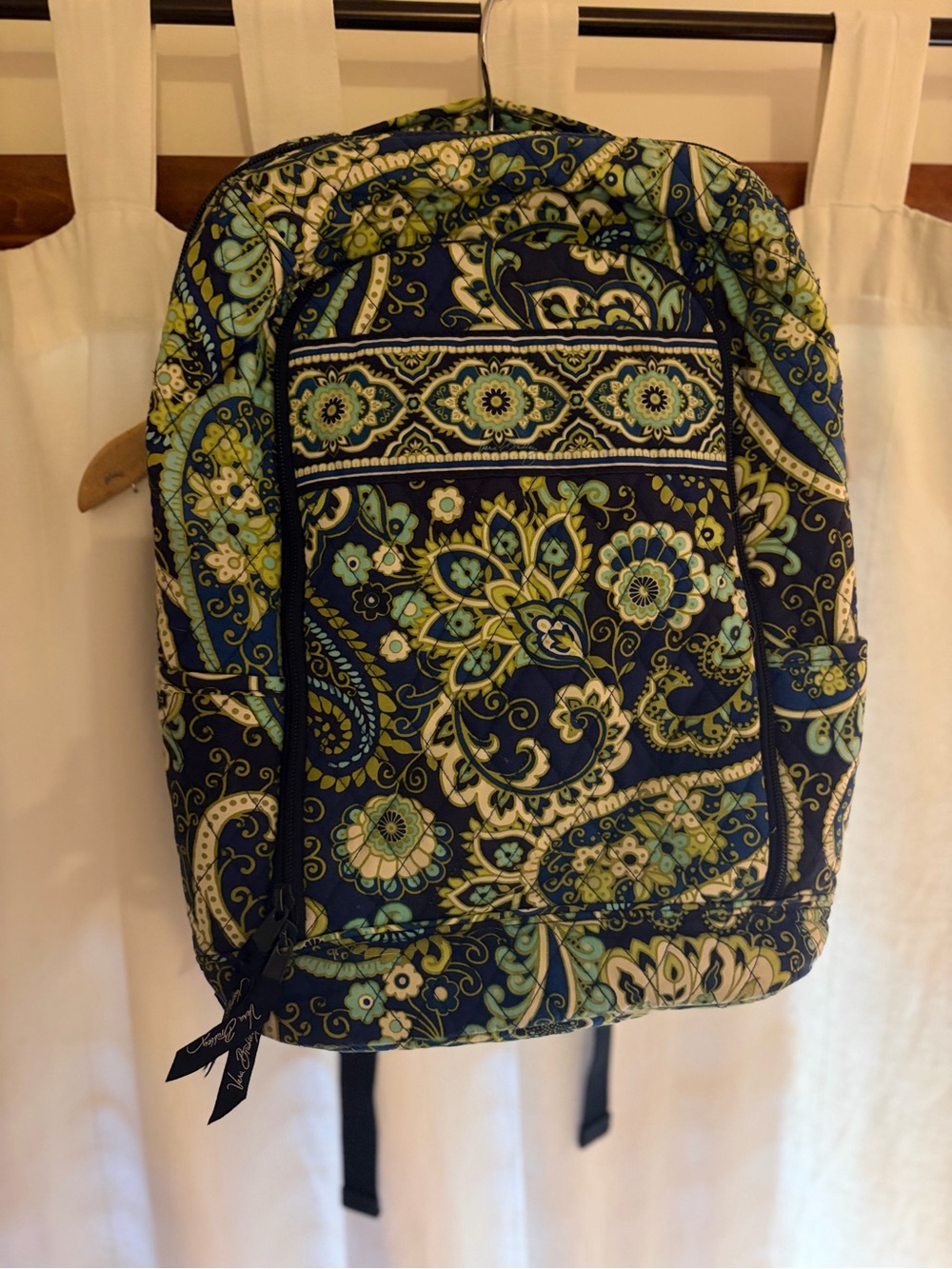 Vera Bradley Rhythm and Blues Quilted Paisley Laptop Backpack